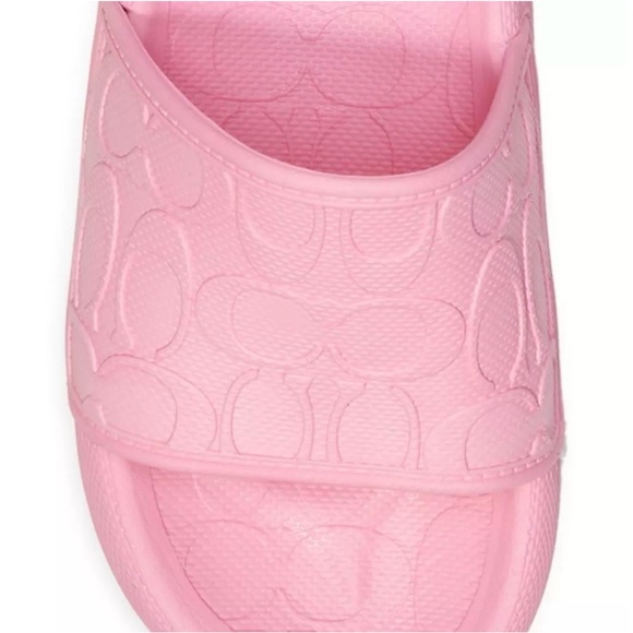 - Coach Obi Rubber 
Flower Pink  Slides Sandals Flip Flop New in Box size 7 - Picture 10 of 10